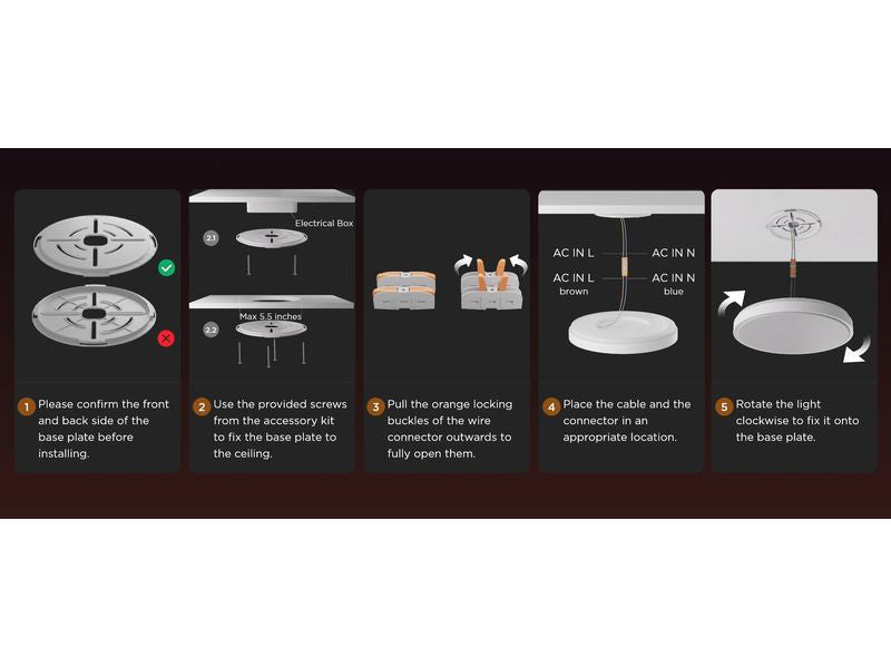 Govee Deckenleuchte 38 cm, 24 W, 3500 lm, RGBIC + WW