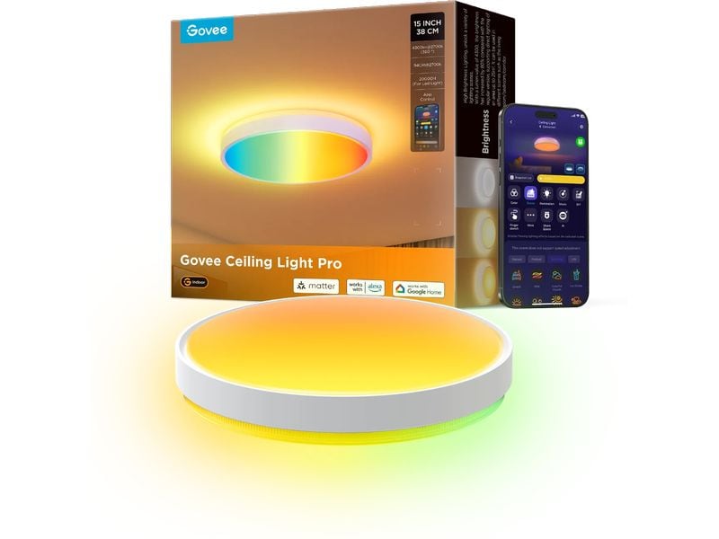 Govee Deckenleuchte 38 cm, 24 W, 3500 lm, RGBIC + WW