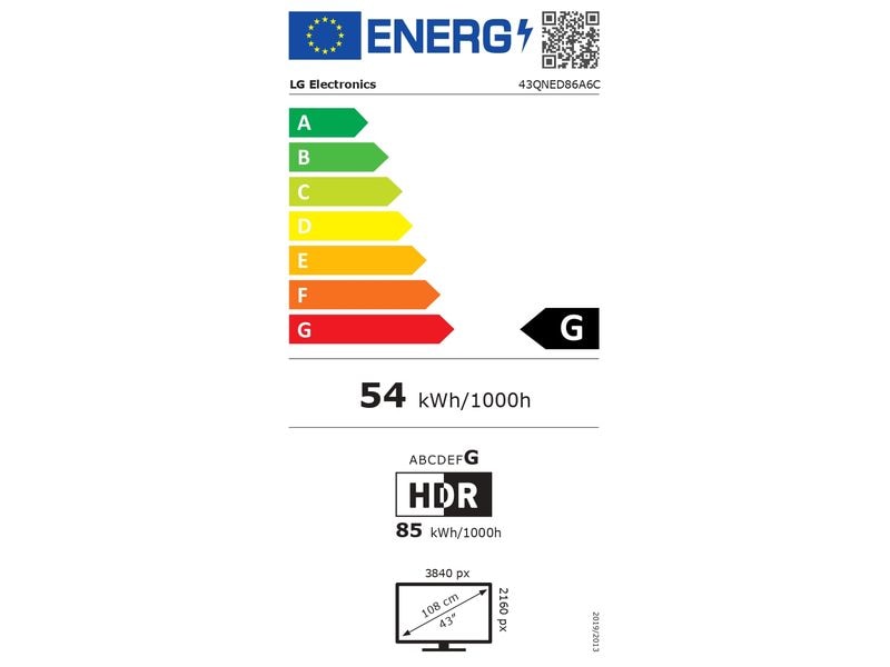 LG TV 43QNED86A6C 43", 3840 x 2160 (Ultra HD 4K), QNED
