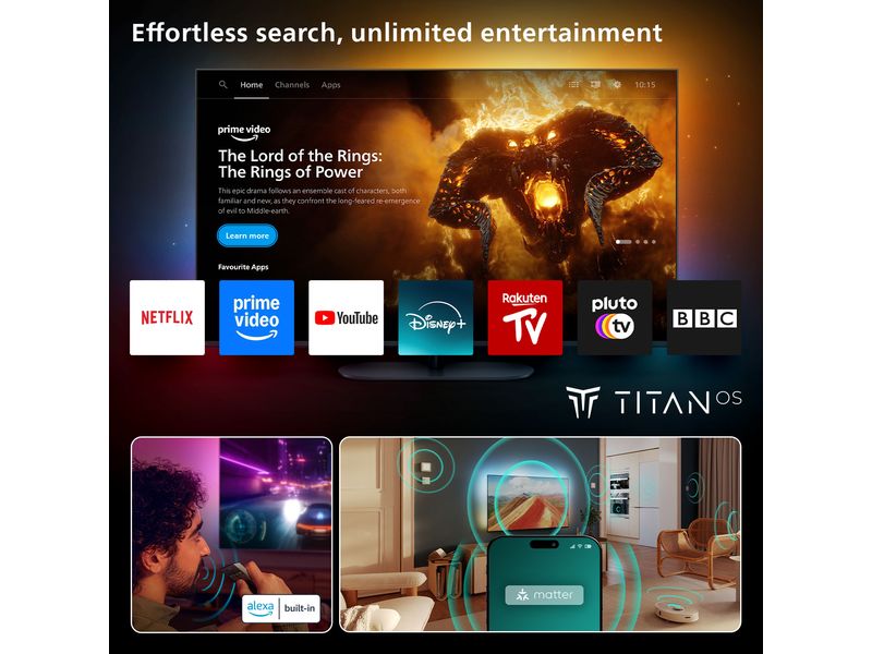 Philips TV 55OLED760/12 55" 4K OLED Ambilight TV, 2025