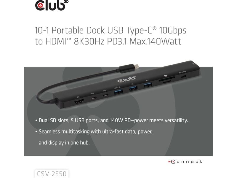 Club 3D Dockingstation CSV-2550