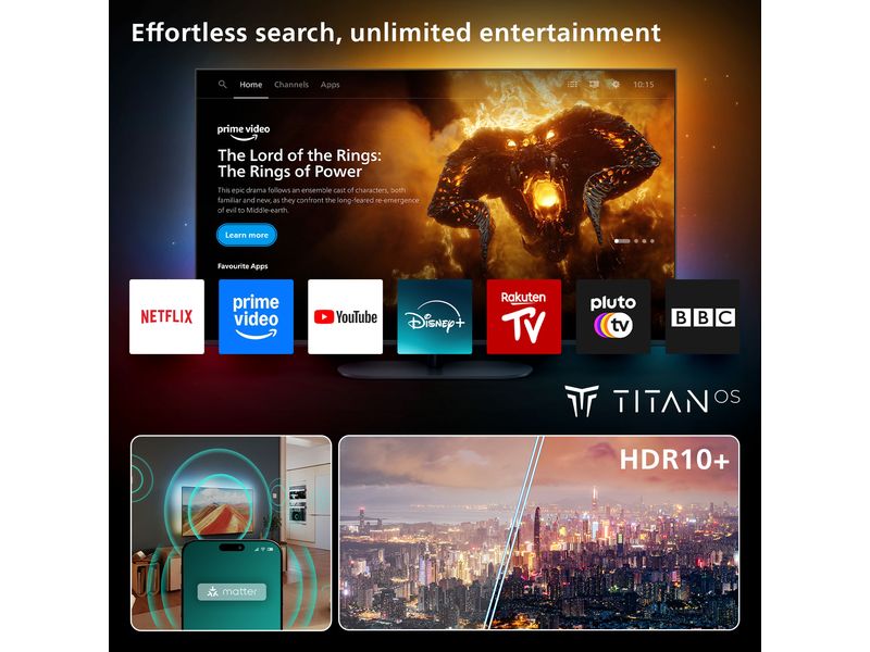 Philips TV 65PUS8500/12 65" 4K Ambilight TV, 2025
