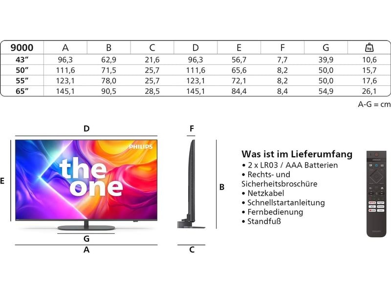 Philips TV 65PUS9000/12 The One 65