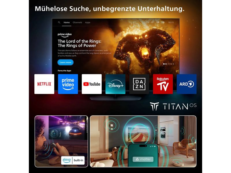 Philips TV 43PUS9000/12 The One 43" 4K QLED Ambilight TV, 2025