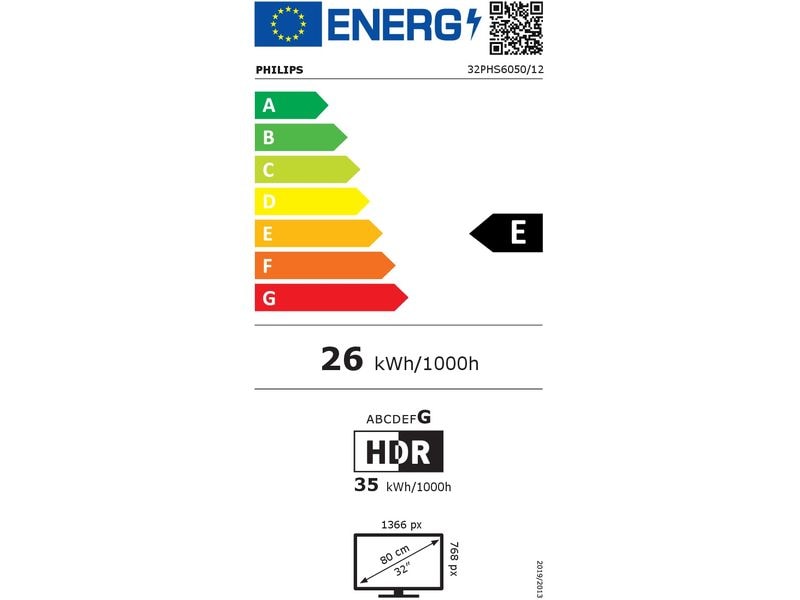 Philips TV 32PHS6050/12 32'' HD LED Ambilight TV, 2025