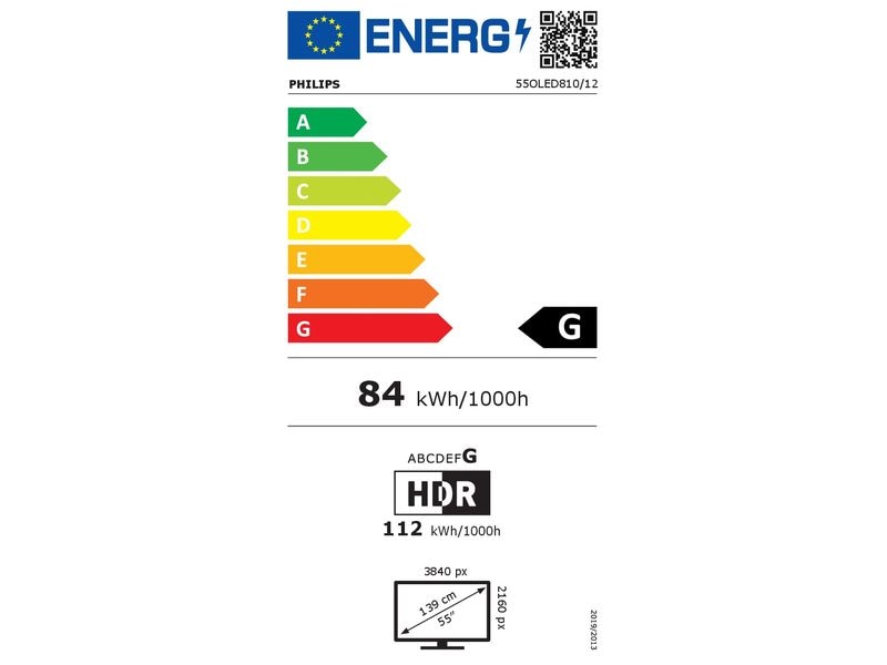 Philips TV 55OLED810/12 55" 4K OLED Ambilight TV, 2025