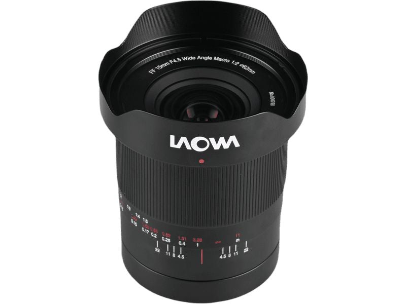 Laowa 15mm F/4.5 0.5X Weitwinkel-Makro Auto-Blende – Sony E-Mount