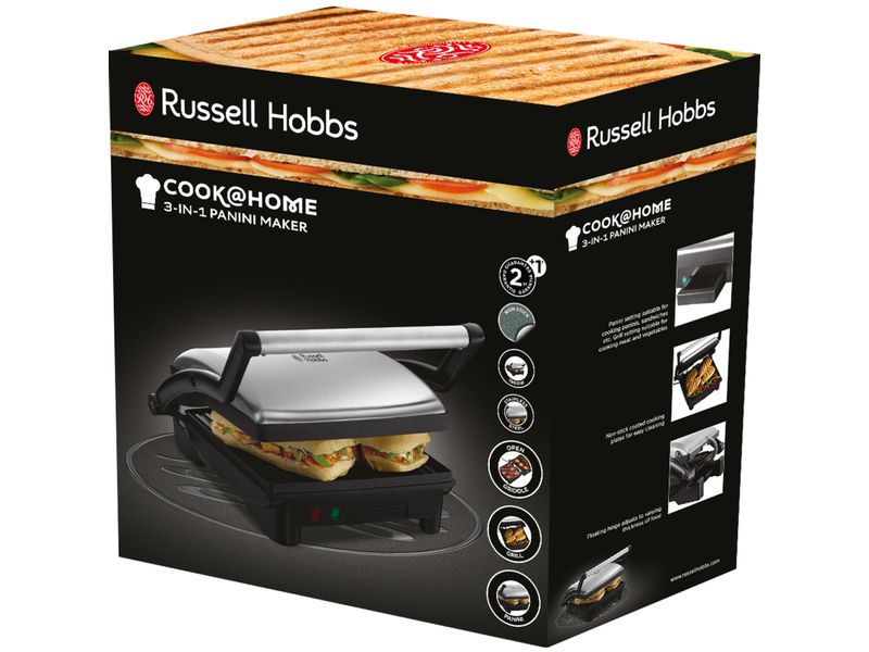 Russell Hobbs Panini-Grill Cook at Home 3 in 1 1800 W
