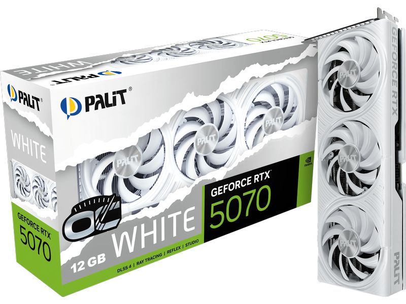Palit Grafikkarte RTX5070 WHITE OC 12 GB GDDR7