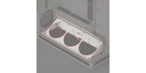 HAVN HS 420 Angled Bottom Fan Bracket Weiss