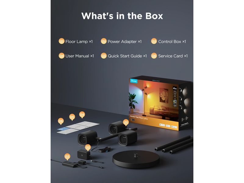 Govee Stehlampe Baum