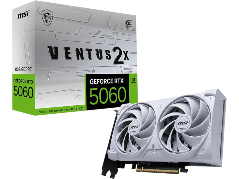 MSI Grafikkarte GeForce RTX 5060 8G VENTUS 2X OC WHITE