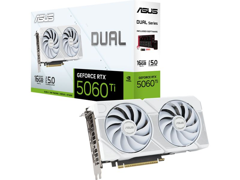 ASUS Grafikkarte Dual RTX 5060 Ti 16 GB Weiss