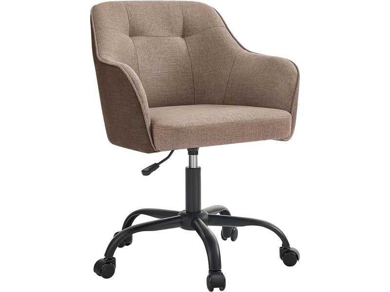 Songmics Bürostuhl mit Fusskreuz, Braun