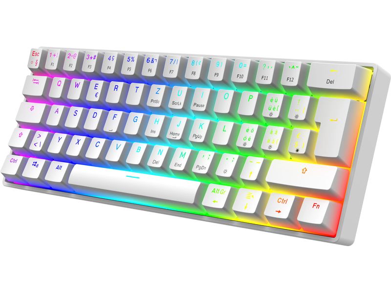 DELTACO Gaming-Tastatur GAM-175-C Hot-Swap Weiss