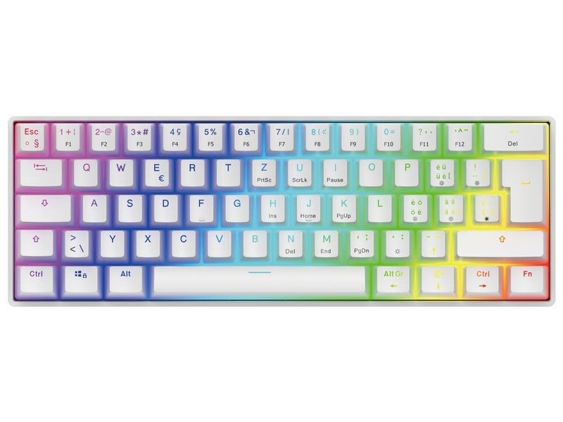 DELTACO Gaming-Tastatur GAM-175-C Hot-Swap Weiss