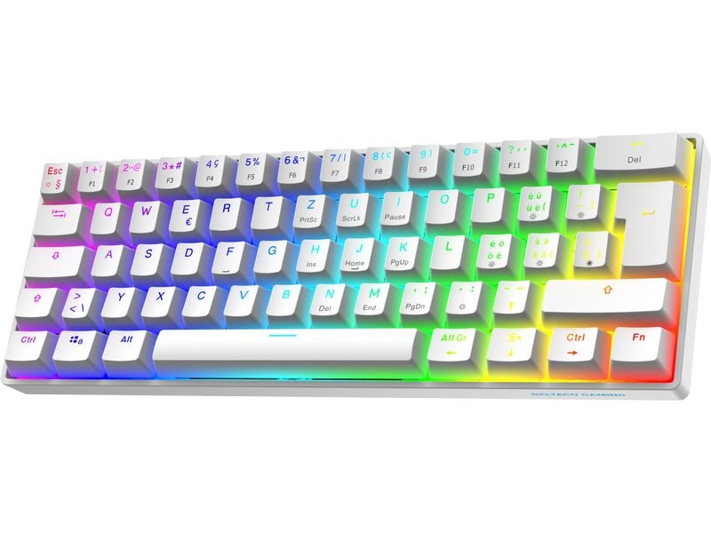 DELTACO Gaming-Tastatur GAM-175-C Hot-Swap Weiss