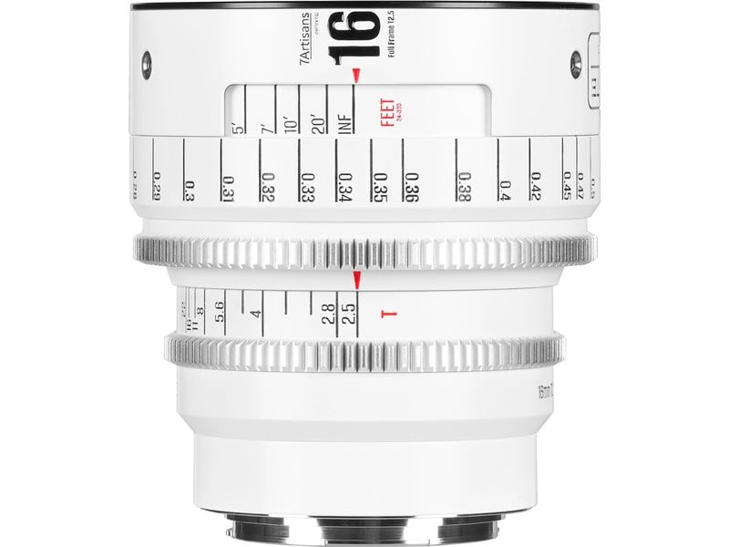 7Artisans Festbrennweite 16mm T/2.5 INFINTE Weiss – Canon EF