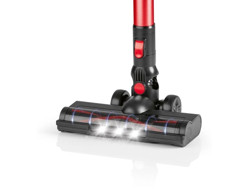 CLEANmaxx Akku-Hand- und Stielsauger mit 2-fach-Filter , Rot