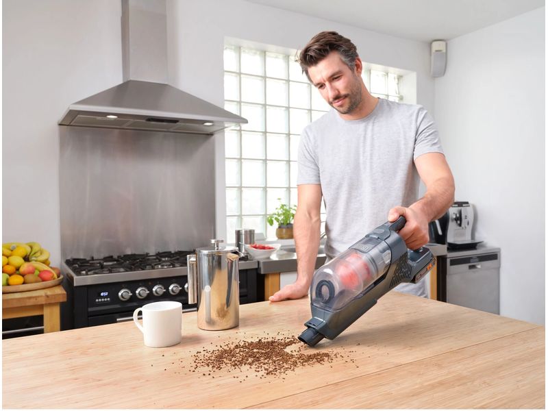 BLACK+DECKER Akku-Hand- und Stielsauger BHFEA18D1-QW Grau/Orange