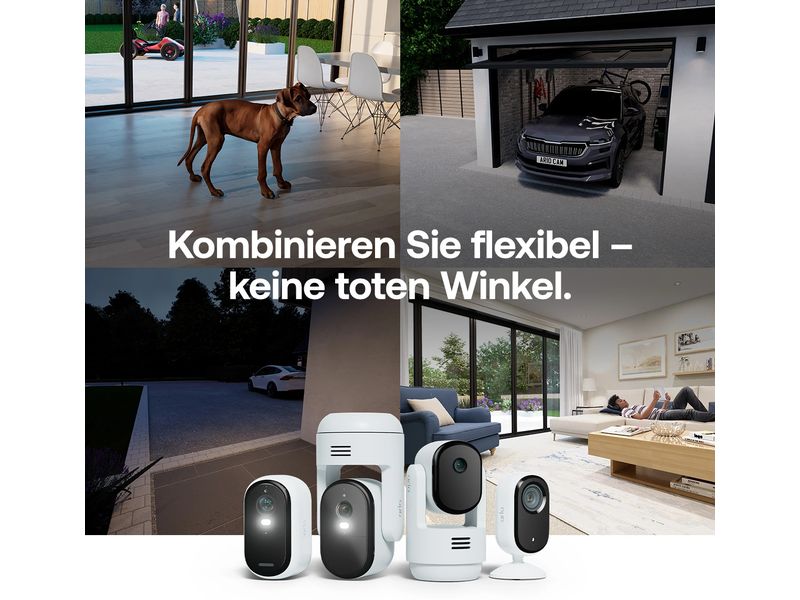 Arlo Essential 3 2K, 3er Set mit Solarpanel