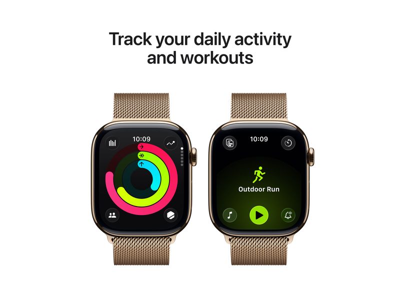Apple Watch Series 11 46 mm LTE Gold Titanium Milanese Loop S/M
