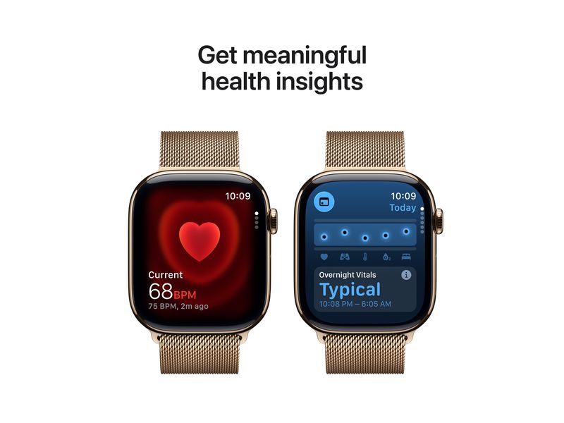 Apple Watch Series 11 46 mm LTE Gold Titatnium Milanese Loop M/L