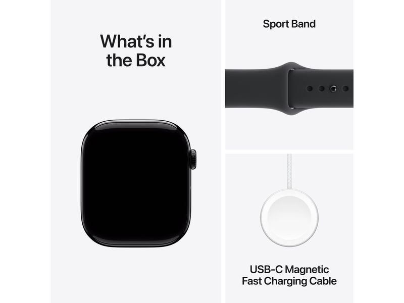 Apple Watch Series 11 46 mm LTE Jet Black Alu Black Sport Band S/M
