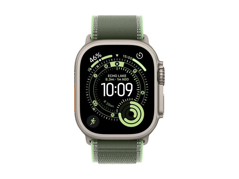 Apple Trail Loop 49 mm Green/Neon S/M Natural Titanium