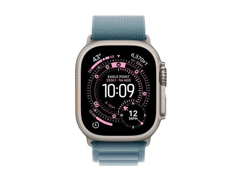 Apple Alpine Loop 49 mm Light Blue Natural Titanium Large