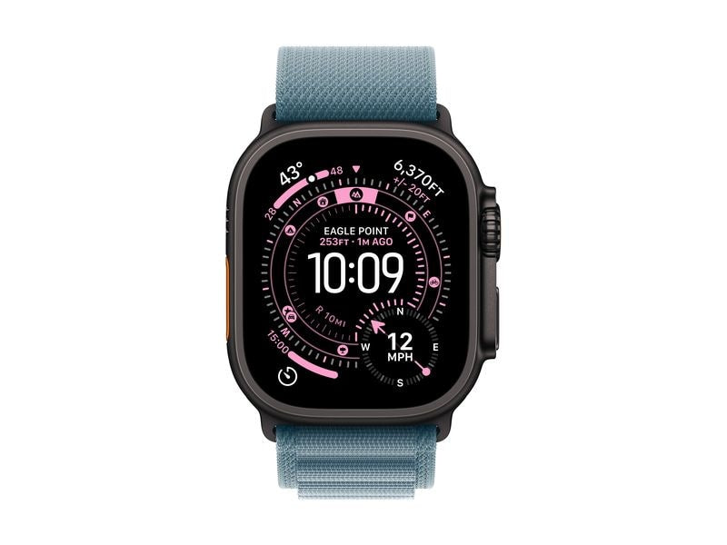 Apple Alpine Loop 49 mm Light Blue Black Titanium Small