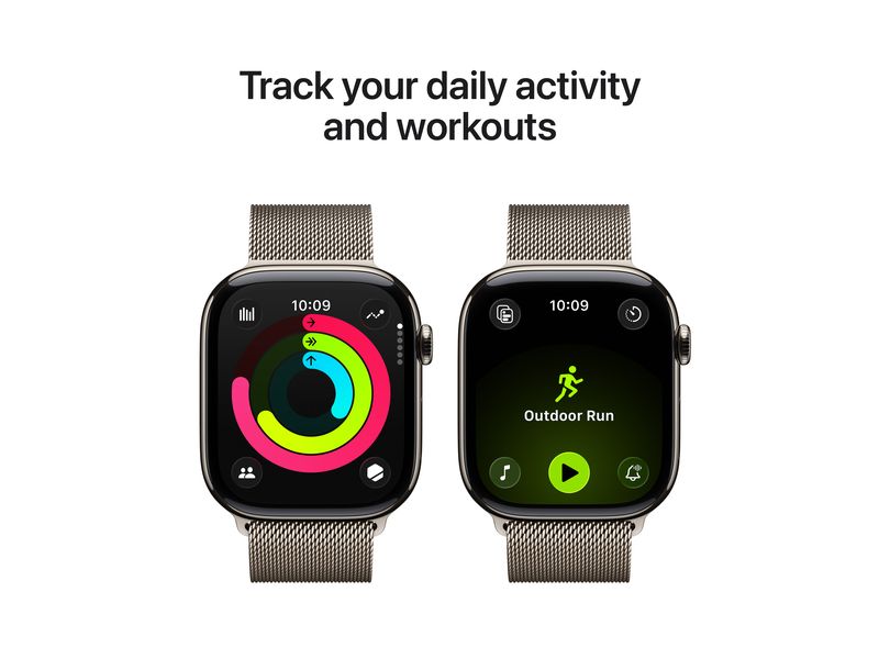 Apple Watch Series 11 46 mm LTE Nat Titanium Milanese Loop S/M