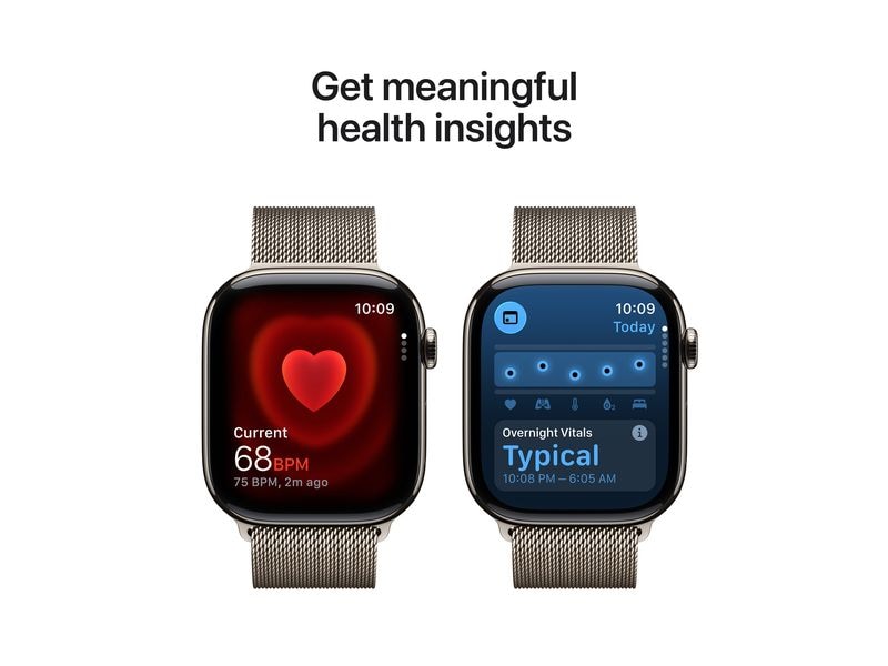 Apple Watch Series 11 46 mm LTE Nat Titanium Milanese Loop S/M