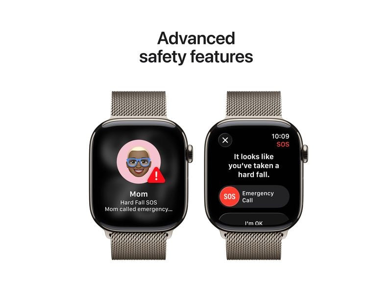 Apple Watch Series 11 46 mm LTE Nat Titanium Milanese Loop S/M