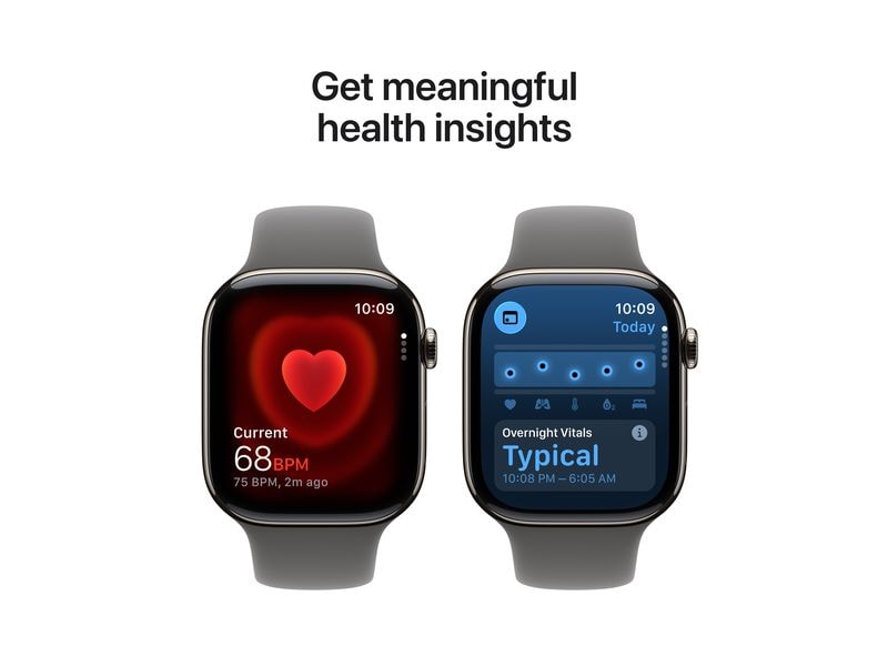 Apple Watch Series 11 46 mm LTE Nat Titanium Stone Grey Sport M/L