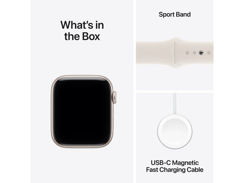 Apple Watch SE 3 44 mm GPS Sport Band Starlight M/L
