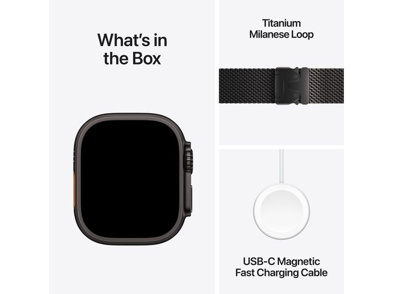 Apple Watch Ultra 3 Black Titanium Milanese Loop M