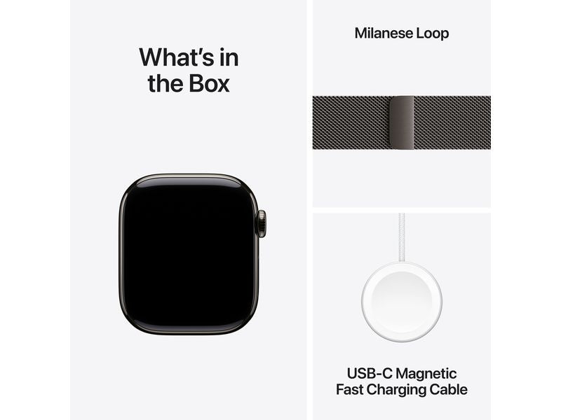 Apple Watch Series 11 42 mm LTE Slate Titanium Milanese Loop