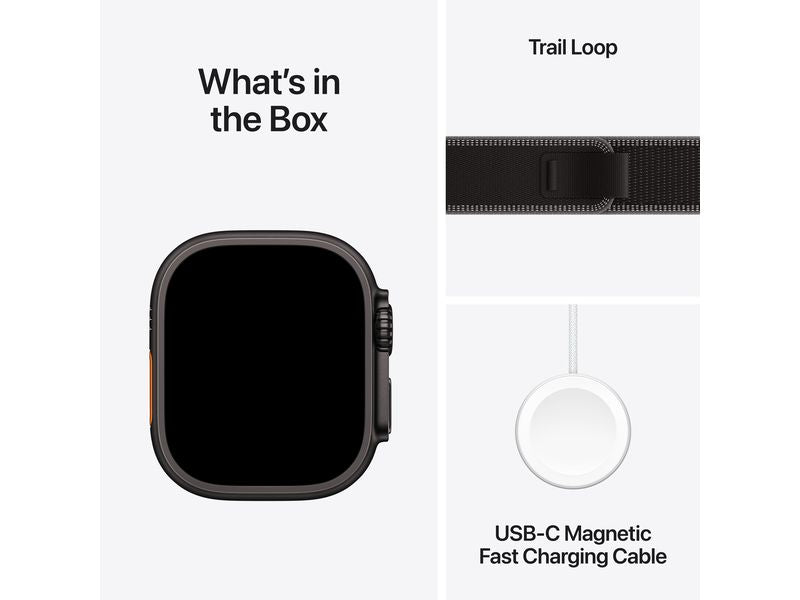 Apple Watch Ultra 3 Black Titanium Black Charcoal Trail Loop M/L