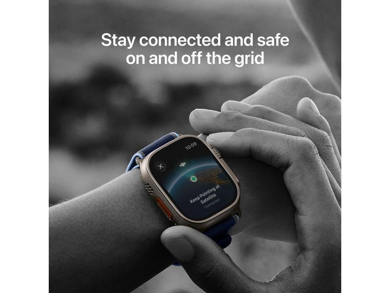 Apple Watch Ultra 3 Natural Titanium Light Blue Alpine Loop S