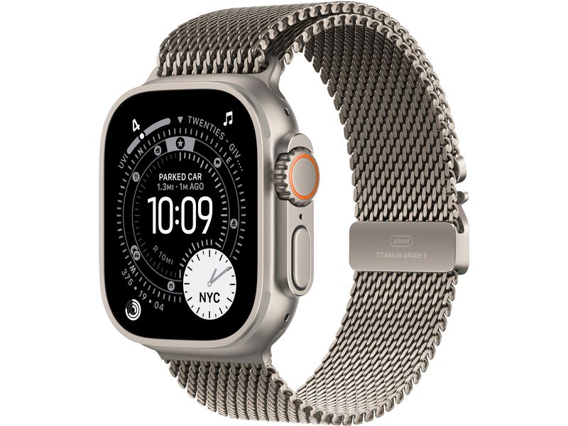 Apple Watch Ultra 3 Natural Titanium Milanese Loop L