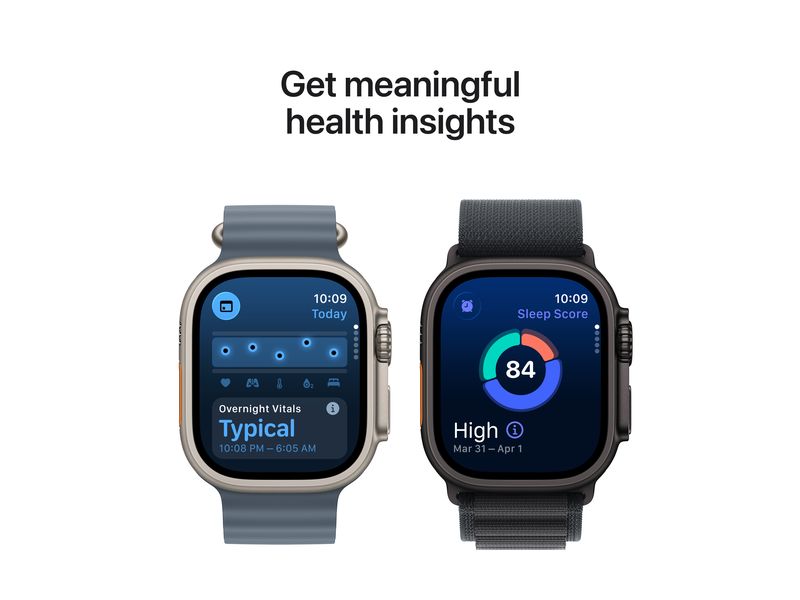 Apple Watch Ultra 3 Natural Titanium Light Blue Alpine Loop S