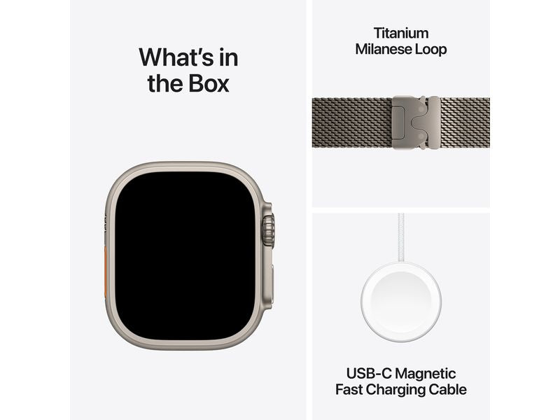 Apple Watch Ultra 3 Natural Titanium Milanese Loop L