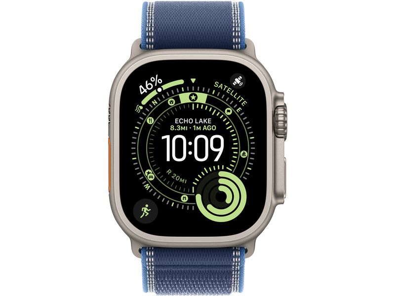 Apple Watch Ultra 3 Natural Titanium Blue/Bright Trail Loop S/M