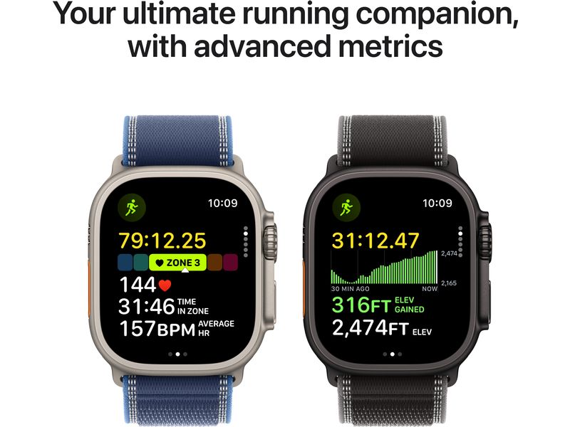 Apple Watch Ultra 3 Natural Titanium Blue/Bright Trail Loop M/L