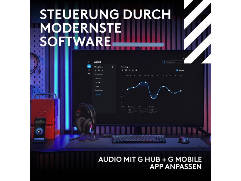 Logitech Headset G Astro A20 X Schwarz