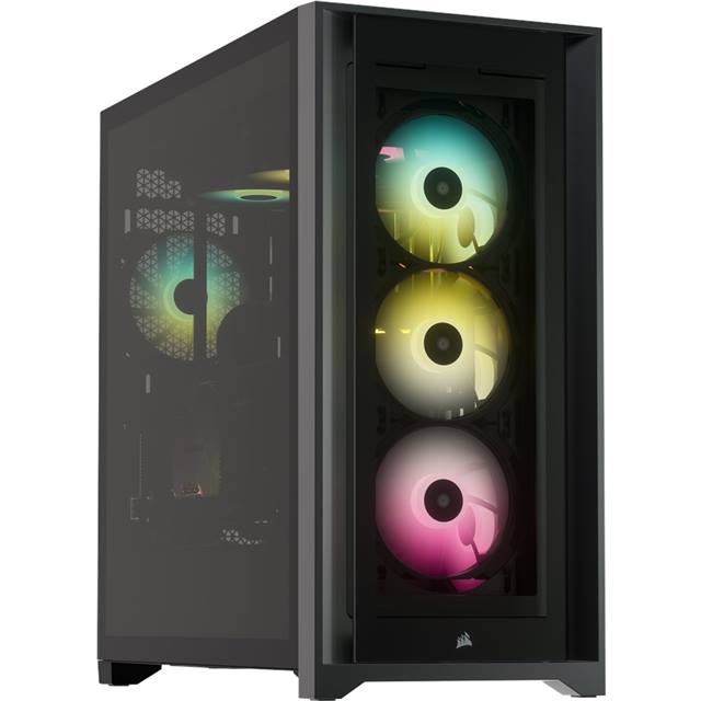 Corsair Boîtier d’ordinateur iCUE Midi Tower 5000X RGB TG Noir