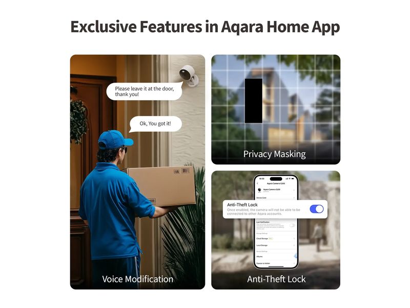 Aqara Netzwerkkamera G100 Schwarz, 1 Stück