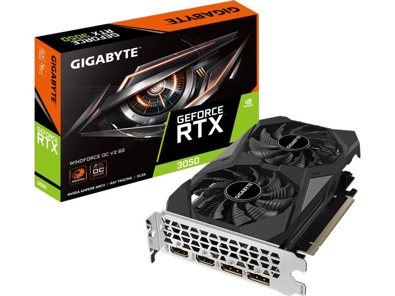 Gigabyte Grafikkarte GeForce RTX 3050 WINDFORCE OC V2 6G