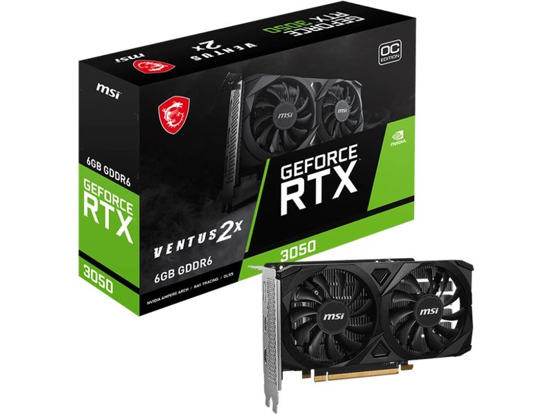 MSI Grafikkarte GeForce RTX 3050 VENTUS 2X E 6G OC